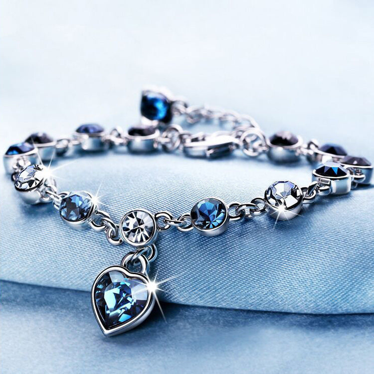 Heart Of The Ocean Crystal Bracelet Jewelry Thecoolix