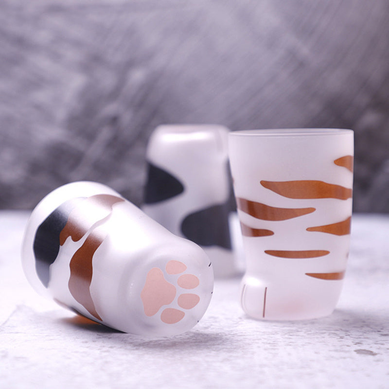 Creative Cute Cat Paws Glass Tiger Paws Mug Office Coffee Mug Tumbler Personality Breakfast Milk Porcelain Cup Gift Thecoolix
