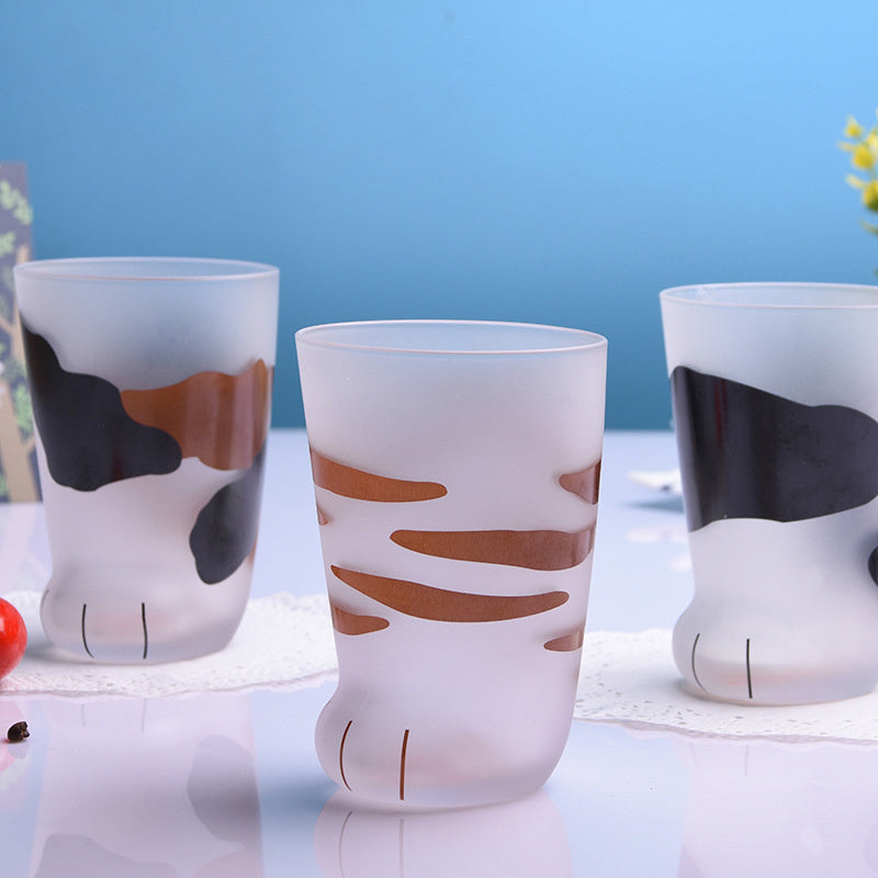 Creative Cute Cat Paws Glass Tiger Paws Mug Office Coffee Mug Tumbler Personality Breakfast Milk Porcelain Cup Gift Thecoolix