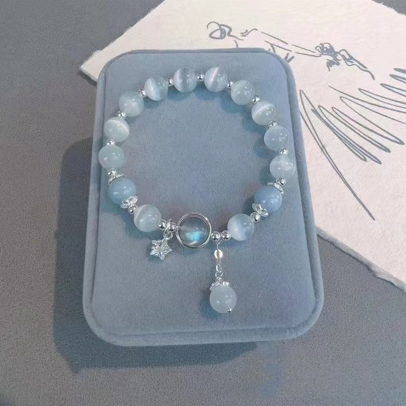 Dreamy Blue Moonstone Crystal Bracelet Thecoolix