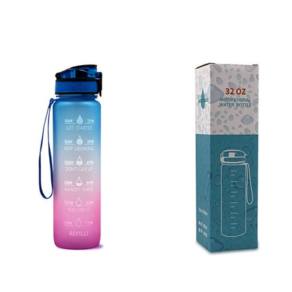 HydroPulse™ 1L Motivational Water Bottle - Leakproof with Time Marker & Bounce Cover - Thecoolix