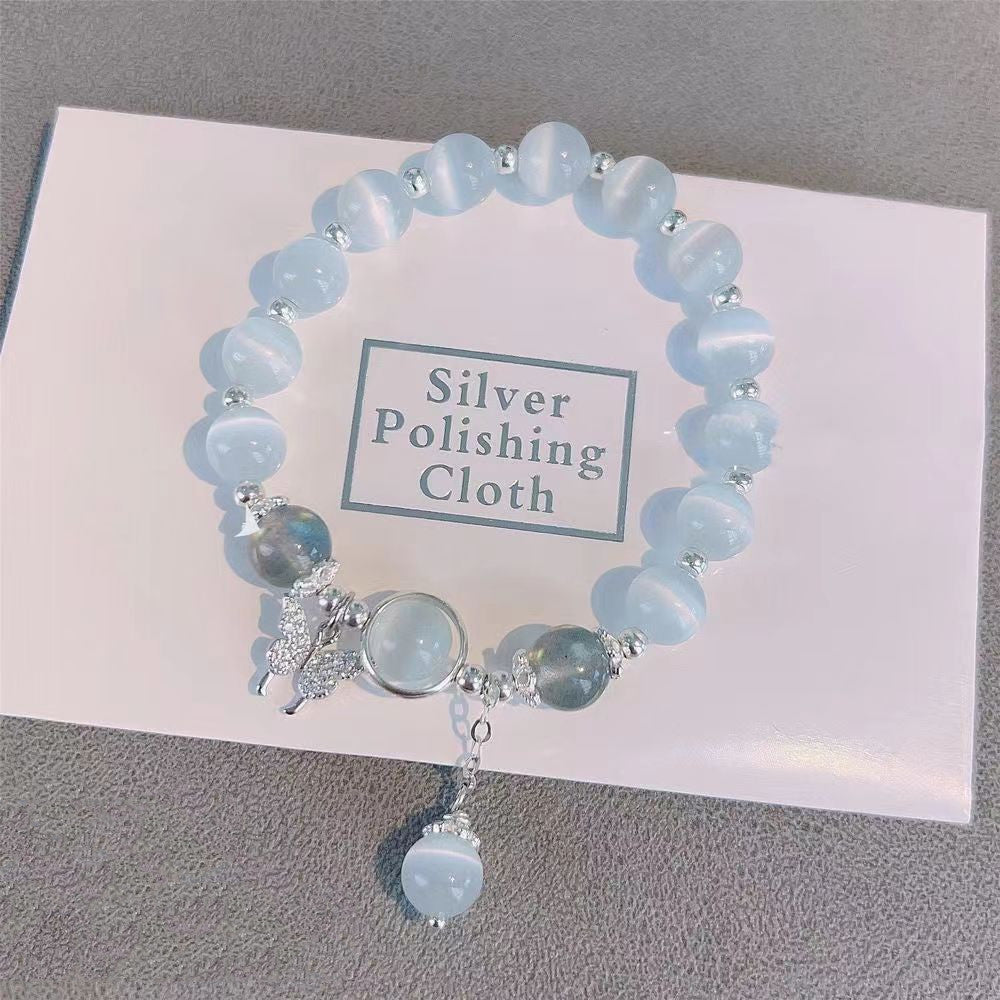 Dreamy Blue Moonstone Crystal Bracelet Thecoolix